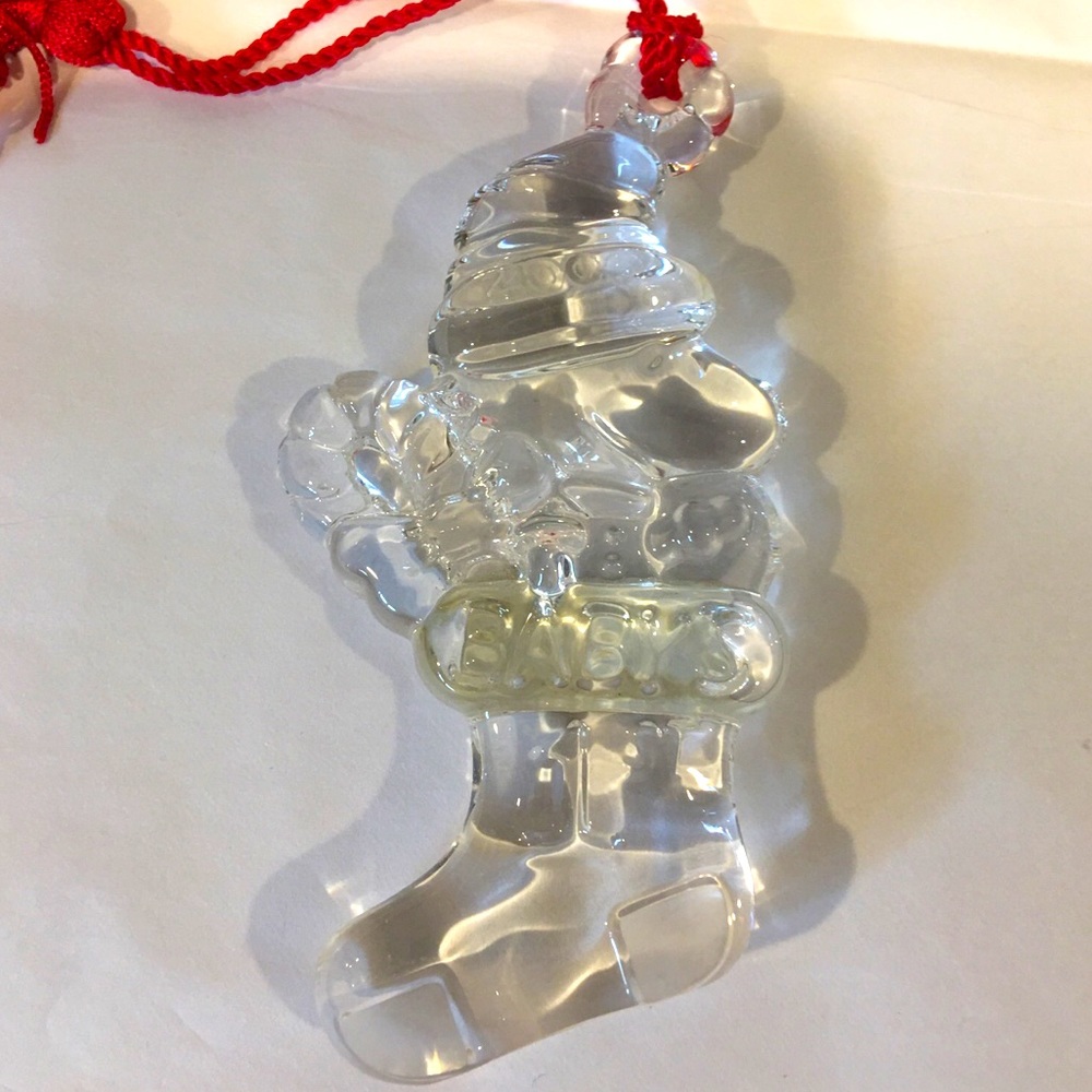 Waterford Crystal baby’s 1 st Christmas Woodstock Peanuts Ornament 2000